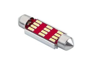 LED LED auto Canbus SV8.5 T11 41mm 1.35W 90lm 12-24V 6500K alb rece REBEL