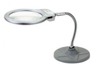Lupa de birou brat flexibil lumina LED 3x AAA 2-5X ZD-126-1