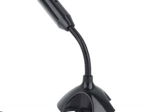 Microfon birou flexibil 3.5 mm Jack 1.3m negru M-306