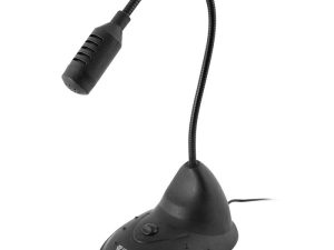 Microfon flexibil PC Jack 3.5 mm comutator ON/OFF YENKEE YMC1011BK