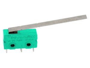 Microinterupator 1 circuit 5 2A 250V ON-ON cu lamela 50mm 20x10x7mm