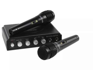 Mixer karaoke cu 2 microfoane negru Konig