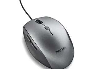Mouse optic cu fir NGS Moth Gray 1600dpi silent click adaptor USB-C gri