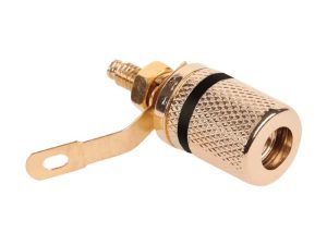 Mufa 4mm mama banana montaj aurit negru