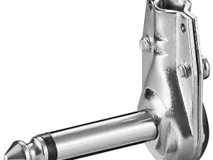 Mufa 6.35 mm mono Jack la 90 grade cu lipire metal zincat Goobay 11040