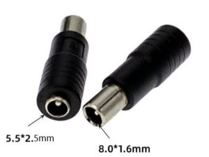 Mufa adaptoare 5.5/2.5mm mama - 8.0/1.6mm tata (538)