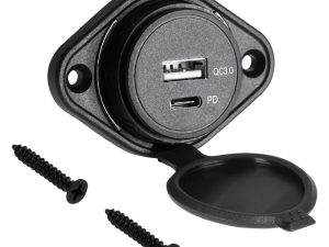 Mufa alimentare auto panou USB QC3.0 18W/ TYPE C QC /PD 18W Peiying PY-CHR0009