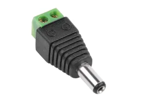 Mufa alimentare DC 2.1x5.5 tata prindere cu surub regleta