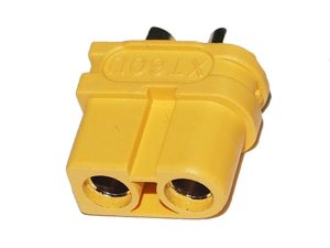 Mufa alimentare DC XT60 mama 30A 2 pini pe cablu lipire galbena AMASS XT60U-F