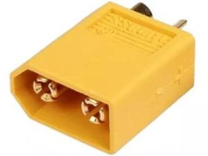 Mufa alimentare DC XT60 tata pin 2 pe cablu cu lipire 30A 500V AMASS XT60-M