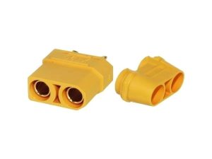 Mufa alimentare DC XT90 mama PIN 2 pe cablu lipite 40A 500V AMASS