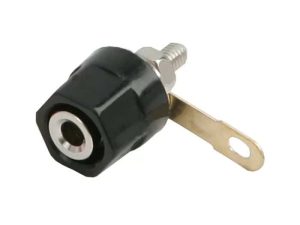 Mufa audio banana mama 4mm montabil executie din plastic negru