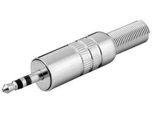 Mufa audio Jack 3.5 mm stereo tata metal protector cablu Goobay