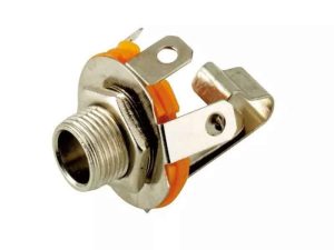 Mufa audio Jack 6.35 mm mono mama metal panou cu contact de comutare Goobay