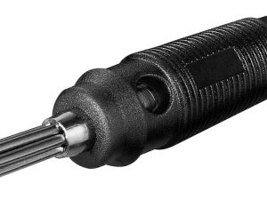 Mufa banana 4 mm tata din cauciuc moale negru Goobay 11399