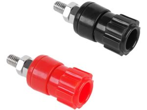 Mufa banana 4mm mama panou 16mm 1buc rosu sau negru