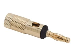 Mufa banana aurita tata pentru cablu max 4mm inel negru