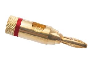 Mufa banana aurita tata pentru cablu max 4mm inel rosu