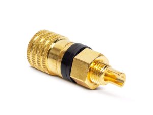 Mufa banana mama audio 4mm montabil panou aurita inel negru