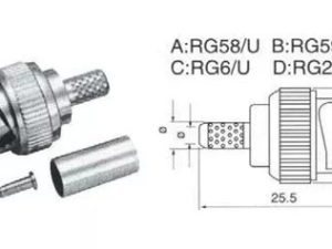 Mufa BNC RG59 tata sertizare