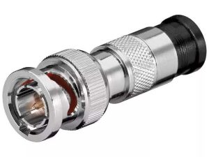 Mufa BNC tata 75ohm compresie RG6 7mm pin aurit Goobay 12039