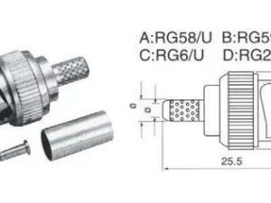 Mufa BNC tata RG6U