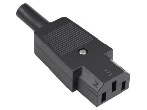 Mufa CA 10A 250VAC C13 mama tip PC cu protectie cablu montare pe fir