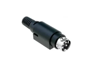 Mufa conector alimentare DC tata R7B 4 pini lipire 6.5mm montare pe cablu Ninigi PC-MDP-402-4P