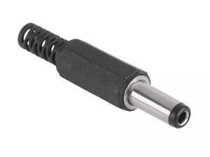 Mufa DC alimentare tata pe fir 2.5 x 5.5 mm cu protectie pentru cablu WTY0110-2.1