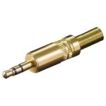 Mufa Jack 3.5 mm stereo tata metal aurit Goobay