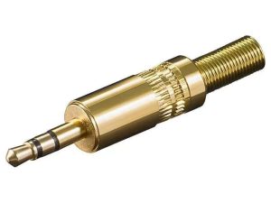 Mufa Jack 3.5 mm stereo tata metal aurit Goobay