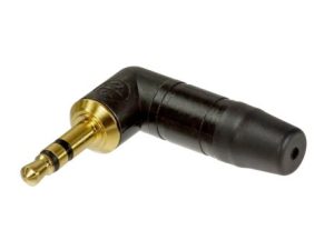 Mufa Jack 3.5 mm tata 90 grade stereo cu manson protectie NEUTRIK NTP3RC-B