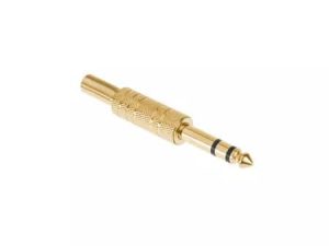Mufa Jack 6.3 mm stereo tata metal aurit
