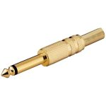 Mufa Jack 6.35 mm mono tata metal aurit Goobay 11024