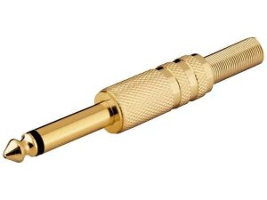 Mufa Jack 6.35 mm mono tata metal aurit Goobay 11024