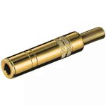 Mufa Jack 6.35 mm stereo mama metal aurit Goobay