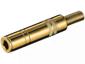 Mufa Jack 6.35 mm stereo mama metal aurit Goobay
