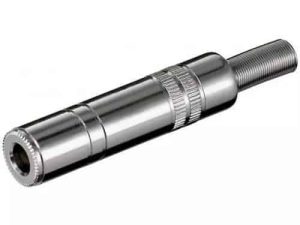 Mufa Jack 6.35 mm stereo mama metal Goobay