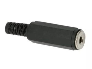 Mufa JACK stereo 3.5 mm mama cu protectie cablu
