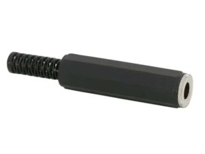 Mufa JACK stereo 6.3 mm mama cu protectie cablu