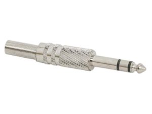 Mufa Jack tata stereo 6.3 mm metal protectie la spargere HOME