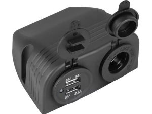 Mufa montaj auto cu 2x USB 3100mAh si 1x bricheta mama