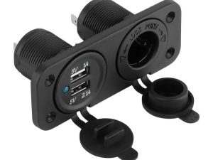 Mufa montaj auto pe panou incarcare 2x USB 3.1A(2A+1A) +1x Bricheta Peiying
