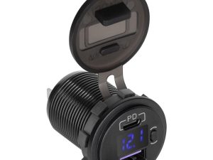 Mufa montaj incarcare USB PD Type C si USB QC 3.0 48W PEIYING PY-CHR0006