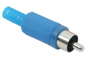 Mufa RCA tata executie din plastic albastru