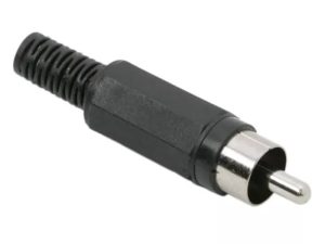 Mufa RCA tata executie din plastic negru