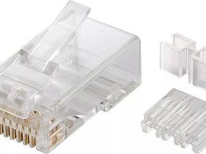 Mufa retea RJ45 8P8C Cat6A neecranat contacte aurite 50u Goobay