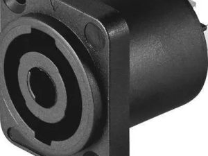 Mufa Speakon mama patrat 4 pini pe panou 26.2 mm Goobay