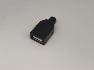 Mufa USB (2.0) TIP A mama pe cablu carcasa plastic negru