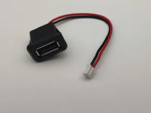 Mufa USB2.0 mama panou tip A 1 port gabarit mic cu 2 fire 18xH10mm
